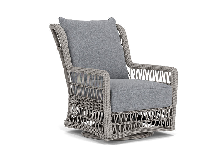 Lloyd Flanders - Mackinac High Back Swivel Glider Lounge Chair In Putty Finish With Rumba Stonewashed Fabric - 2730900592006 view 1
