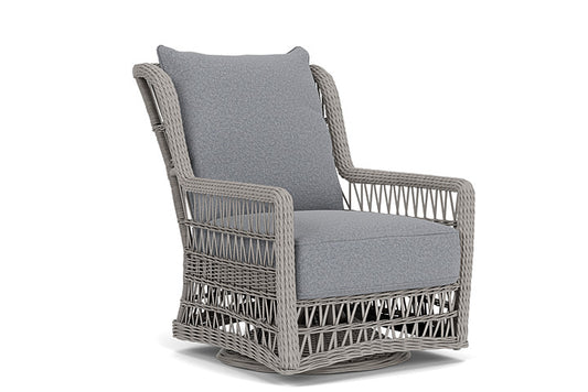 Lloyd Flanders - Mackinac High Back Swivel Glider Lounge Chair In Putty Finish With Rumba Stonewashed Fabric - 2730900592006 view 1