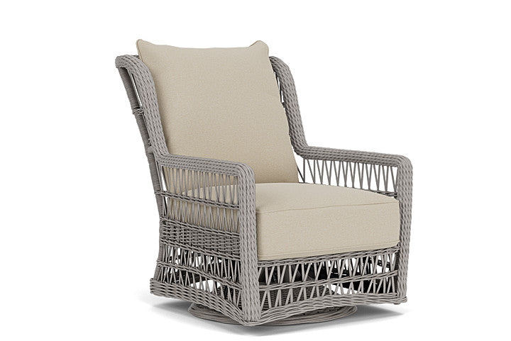 Lloyd Flanders - Mackinac High Back Swivel Glider Lounge Chair In Putty Finish With Rumba Straw Fabric - 2730900592008 view 1