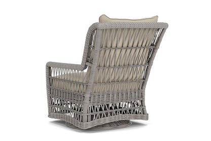 Lloyd Flanders - Mackinac High Back Swivel Glider Lounge Chair In Putty Finish With Rumba Straw Fabric - 2730900592008 view 2