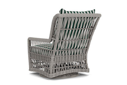 Lloyd Flanders - Mackinac High Back Swivel Glider Lounge Chair In Putty Finish With Safari/White Stripe Fabric - 273090059269 view 2