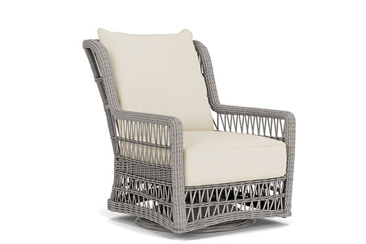 Lloyd Flanders - Mackinac High Back Swivel Glider Lounge Chair In Putty Finish With Sailcloth Sailor Fabric - 273090059434 view 1