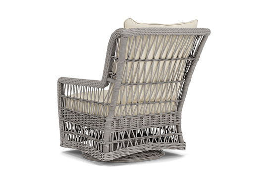 Lloyd Flanders - Mackinac High Back Swivel Glider Lounge Chair In Putty Finish With Sailcloth Sailor Fabric - 273090059434 view 2