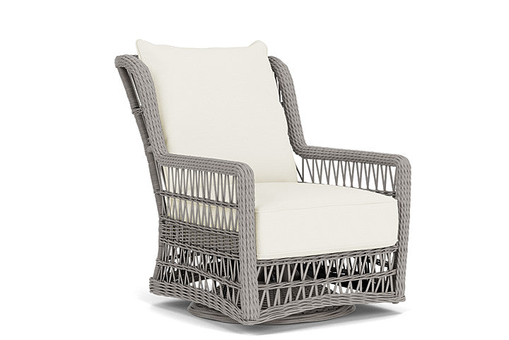 Lloyd Flanders - Mackinac High Back Swivel Glider Lounge Chair In Putty Finish With Sailcloth Salt Fabric - 273090059890 view 1