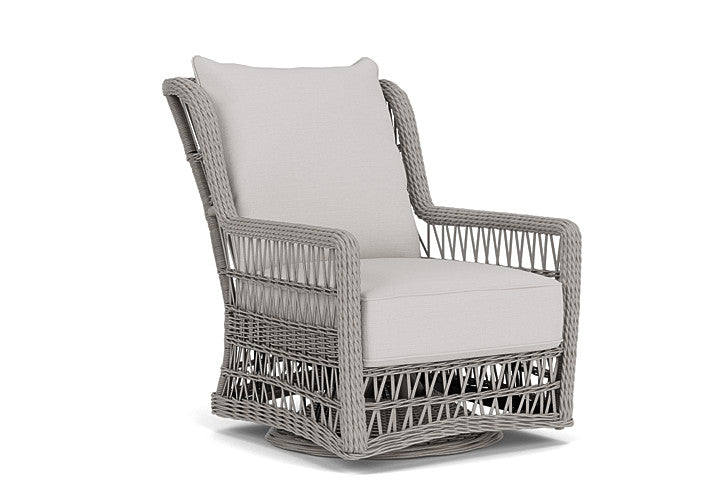 Lloyd Flanders - Mackinac High Back Swivel Glider Lounge Chair In Putty Finish With Sailcloth Seagull Fabric - 273090059W61 view 1