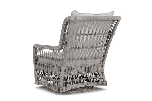 Lloyd Flanders - Mackinac High Back Swivel Glider Lounge Chair In Putty Finish With Sailcloth Seagull Fabric - 273090059W61 view 2
