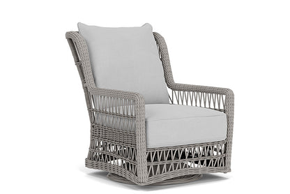 Lloyd Flanders - Mackinac High Back Swivel Glider Lounge Chair In Putty Finish With Sandberg Dove Fabric - 2730900592022 view 1