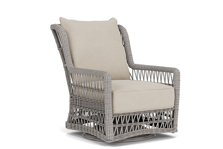 Lloyd Flanders - Mackinac High Back Swivel Glider Lounge Chair In Putty Finish With Sandberg Flax Fabric - 2730900592027 view 1