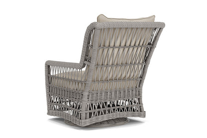 Lloyd Flanders - Mackinac High Back Swivel Glider Lounge Chair In Putty Finish With Sandberg Flax Fabric - 2730900592027 view 2