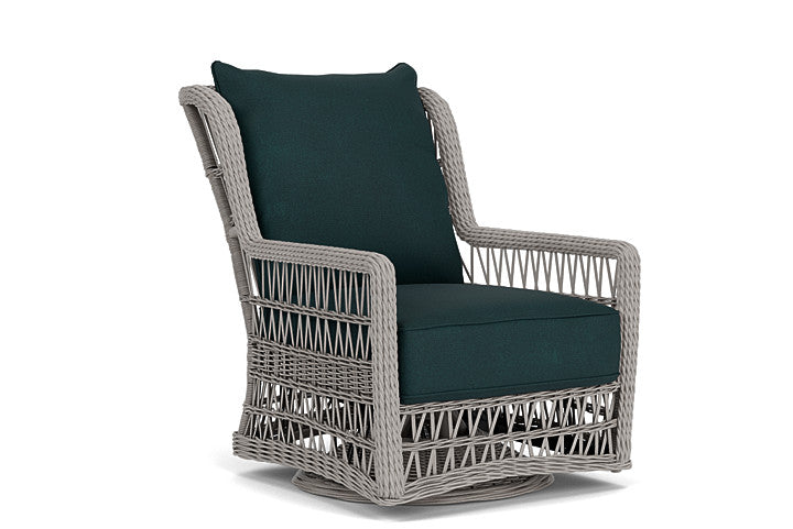 Lloyd Flanders - Mackinac High Back Swivel Glider Lounge Chair In Putty Finish With Sandberg Lagoon Fabric - 2730900592039 view 1