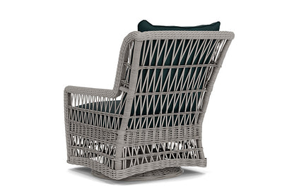 Lloyd Flanders - Mackinac High Back Swivel Glider Lounge Chair In Putty Finish With Sandberg Lagoon Fabric - 2730900592039 view 2