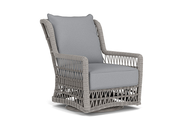 Lloyd Flanders - Mackinac High Back Swivel Glider Lounge Chair In Putty Finish With Sandberg Pewter Fabric - 2730900592029 view 1