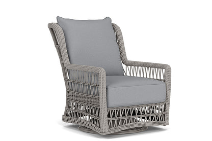 Lloyd Flanders - Mackinac High Back Swivel Glider Lounge Chair In Putty Finish With Sandberg Pewter Fabric - 2730900592029 view 1