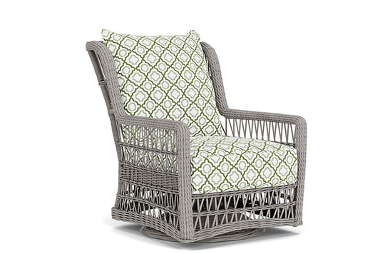 Lloyd Flanders - Mackinac High Back Swivel Glider Lounge Chair In Putty Finish With Savannah Green Fabric - 2730900592064 view 1