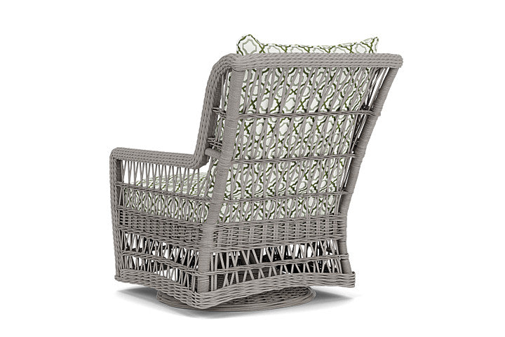 Lloyd Flanders - Mackinac High Back Swivel Glider Lounge Chair In Putty Finish With Savannah Green Fabric - 2730900592064 view 2
