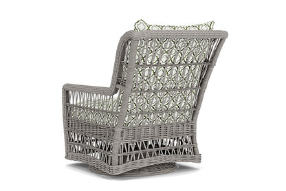 Lloyd Flanders - Mackinac High Back Swivel Glider Lounge Chair In Putty Finish With Savannah Green Fabric - 2730900592064 view 2