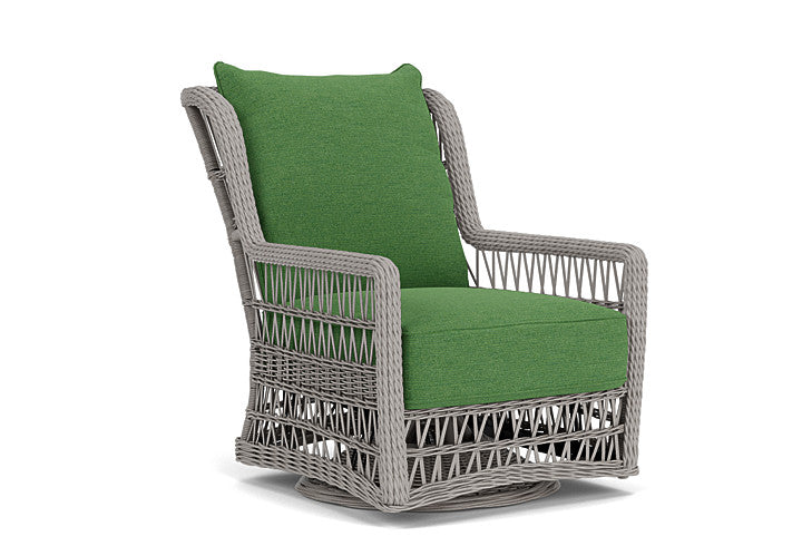Lloyd Flanders - Mackinac High Back Swivel Glider Lounge Chair In Putty Finish With Seadog Botanical Fabric - 2730900592066 view 1
