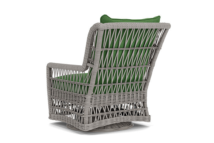 Lloyd Flanders - Mackinac High Back Swivel Glider Lounge Chair In Putty Finish With Seadog Botanical Fabric - 2730900592066 view 2
