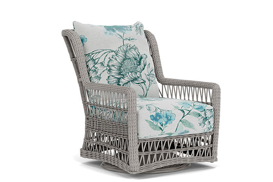 Lloyd Flanders - Mackinac High Back Swivel Glider Lounge Chair In Putty Finish With Serena Floral Mist Fabric - 2730900592078 view 1