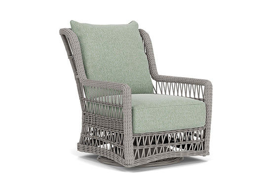Lloyd Flanders - Mackinac High Back Swivel Glider Lounge Chair In Putty Finish With Serene Spa Fabric - 2730900592031 view 1