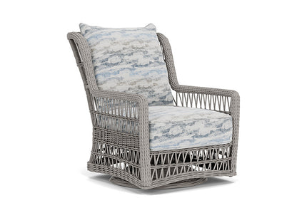 Lloyd Flanders - Mackinac High Back Swivel Glider Lounge Chair In Putty Finish With Stratosphere Cloud Fabric - 2730900591966 view 1