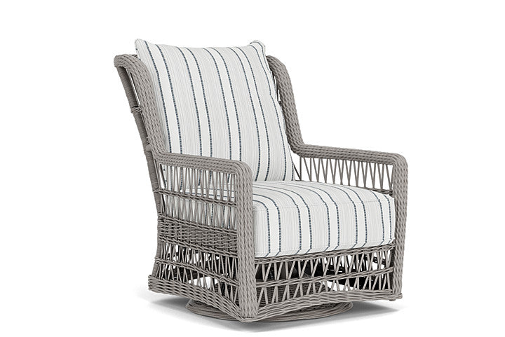 Lloyd Flanders - Mackinac High Back Swivel Glider Lounge Chair In Putty Finish With Tamer Fog Fabric - 2730900592037 view 1