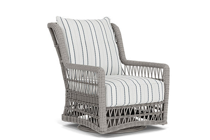 Lloyd Flanders - Mackinac High Back Swivel Glider Lounge Chair In Putty Finish With Tamer Fog Fabric - 2730900592037 view 1