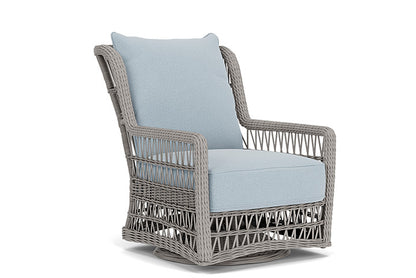 Lloyd Flanders - Mackinac High Back Swivel Glider Lounge Chair In Putty Finish With Unearth Dew Fabric - 2730900592084 view 1