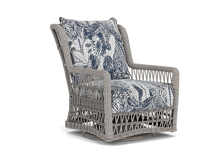 Lloyd Flanders - Mackinac High Back Swivel Glider Lounge Chair In Putty Finish With Wayfarer Mist Fabric - 2730900592074 view 1