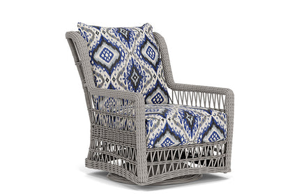 Lloyd Flanders - Mackinac High Back Swivel Glider Lounge Chair In Putty Finish With Yoko Mediterranean Fabric - 273090059705 view 1