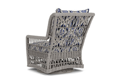 Lloyd Flanders - Mackinac High Back Swivel Glider Lounge Chair In Putty Finish With Yoko Mediterranean Fabric - 273090059705 view 2