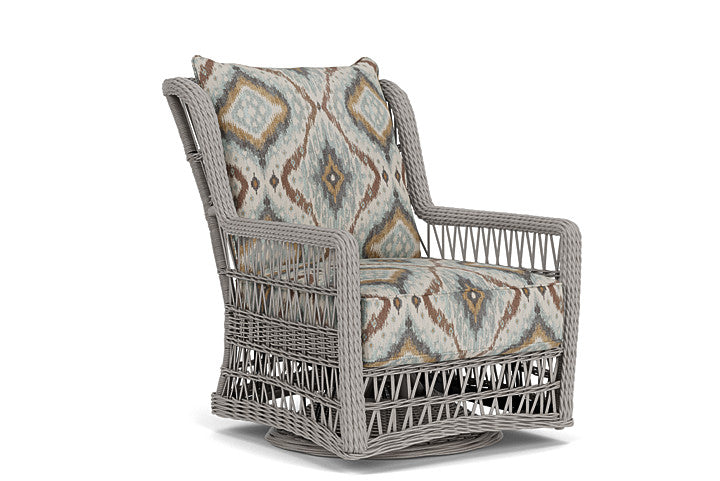 Lloyd Flanders - Mackinac High Back Swivel Glider Lounge Chair In Putty Finish With Yoko Mist Fabric - 273090059727 view 1
