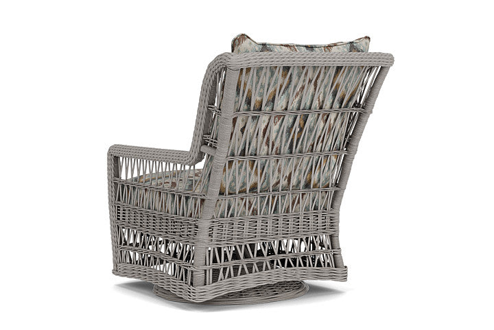 Lloyd Flanders - Mackinac High Back Swivel Glider Lounge Chair In Putty Finish With Yoko Mist Fabric - 273090059727 view 2