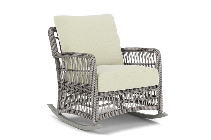 Lloyd Flanders - Mackinac Lounge Rocker In Putty Finish With Bamboo Bay Meadow Fabric - 2730330592060 view 1