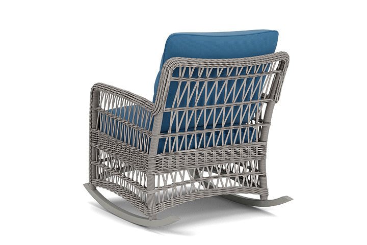 Lloyd Flanders - Mackinac Lounge Rocker In Putty Finish With Bamboo Bay Sky Fabric - 2730330592007 view 2