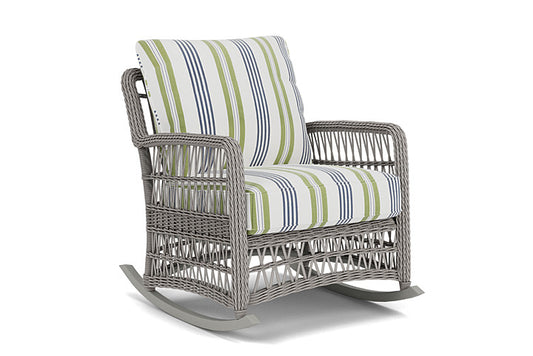 Lloyd Flanders - Mackinac Lounge Rocker In Putty Finish With Berkely Hall Green Fabric - 2730330592062 view 1