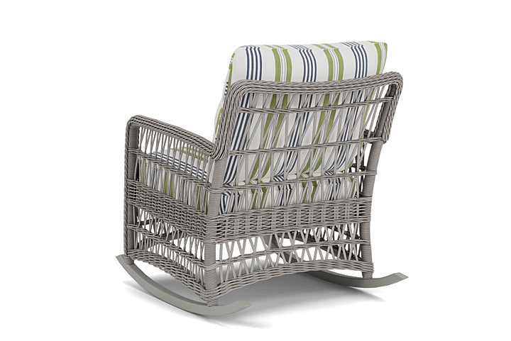Lloyd Flanders - Mackinac Lounge Rocker In Putty Finish With Berkely Hall Green Fabric - 2730330592062 view 2