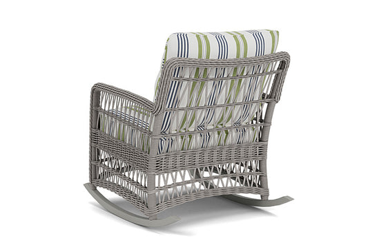 Lloyd Flanders - Mackinac Lounge Rocker In Putty Finish With Berkely Hall Green Fabric - 2730330592062 view 2