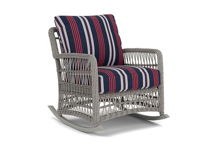 Lloyd Flanders - Mackinac Lounge Rocker In Putty Finish With Berkely Hall Navy Fabric - 2730330592063 view 1