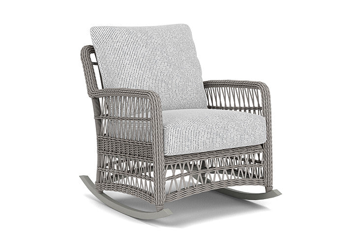 Lloyd Flanders - Mackinac Lounge Rocker In Putty Finish With Burson Domino Fabric - 2730330592035 view 1