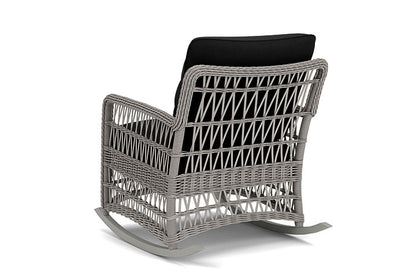 Lloyd Flanders - Mackinac Lounge Rocker In Putty Finish With Canvas Black Fabric - 273033059157 view 2
