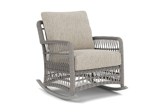 Lloyd Flanders - Mackinac Lounge Rocker In Putty Finish With Charlotte Sparrow Fabric - 273033059183 view 1