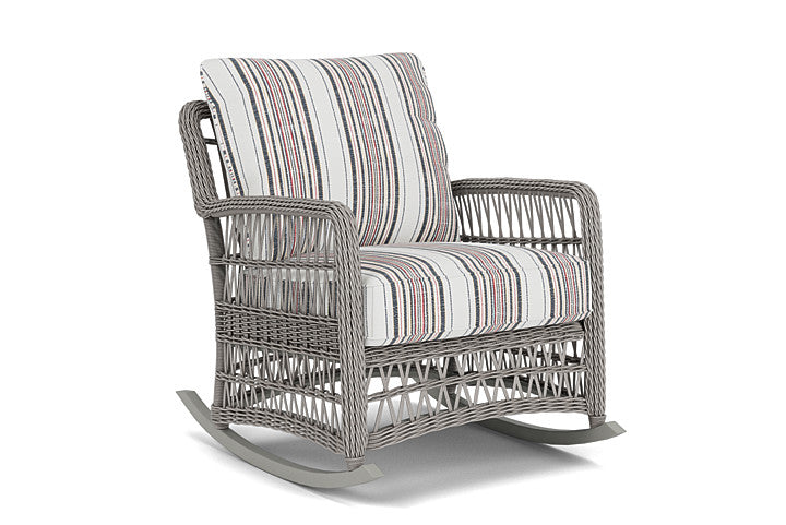 Lloyd Flanders - Mackinac Lounge Rocker In Putty Finish With Deering Cadet Fabric - 2730330592047 view 1