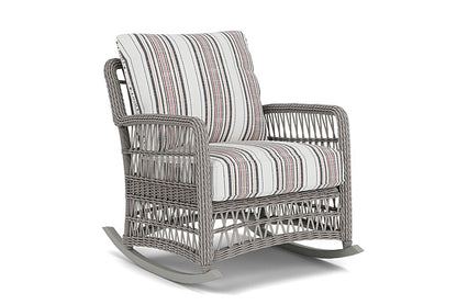 Lloyd Flanders - Mackinac Lounge Rocker In Putty Finish With Deering Cadet Fabric - 2730330592047 view 1