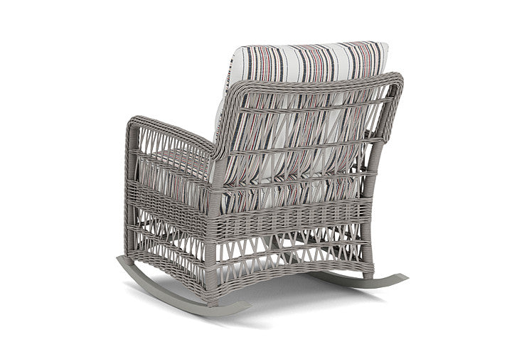 Lloyd Flanders - Mackinac Lounge Rocker In Putty Finish With Deering Cadet Fabric - 2730330592047 view 2