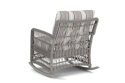 Lloyd Flanders - Mackinac Lounge Rocker In Putty Finish With Deering Cadet Fabric - 2730330592047 view 2