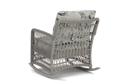 Lloyd Flanders - Mackinac Lounge Rocker In Putty Finish With Delicate Botanical Sage Fabric - 2730330592075 view 2