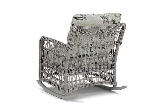Lloyd Flanders - Mackinac Lounge Rocker In Putty Finish With Delicate Botanical Sage Fabric - 2730330592075 view 2
