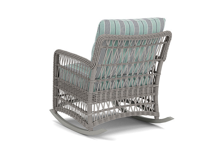 Lloyd Flanders - Mackinac Lounge Rocker In Putty Finish With Hansen Seaglass Fabric - 2730330591926 view 2