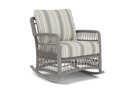 Lloyd Flanders - Mackinac Lounge Rocker In Putty Finish With Jansen Eucalyptus Fabric - 2730330592061 view 1